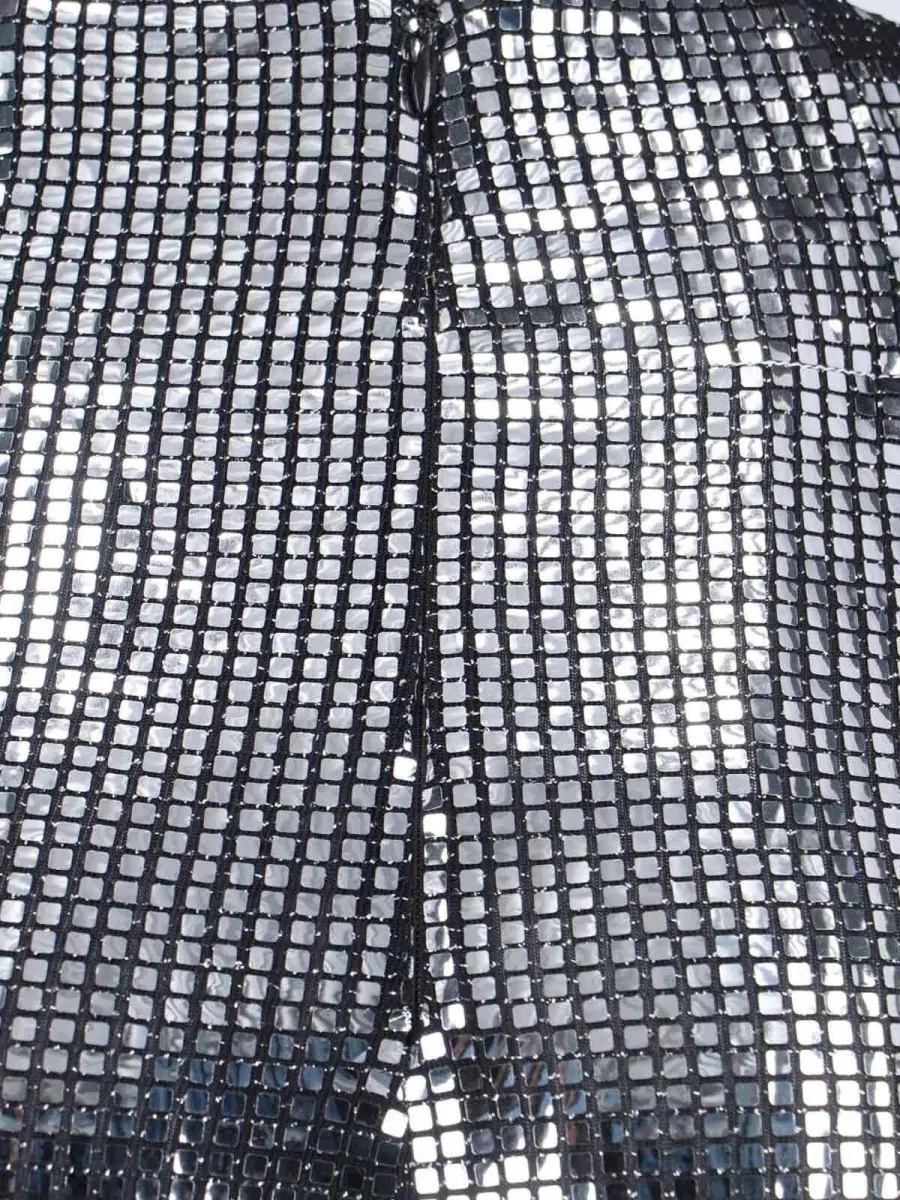 Mm6 Maison Margiela High Shine Sequin Slim Fit Trousers