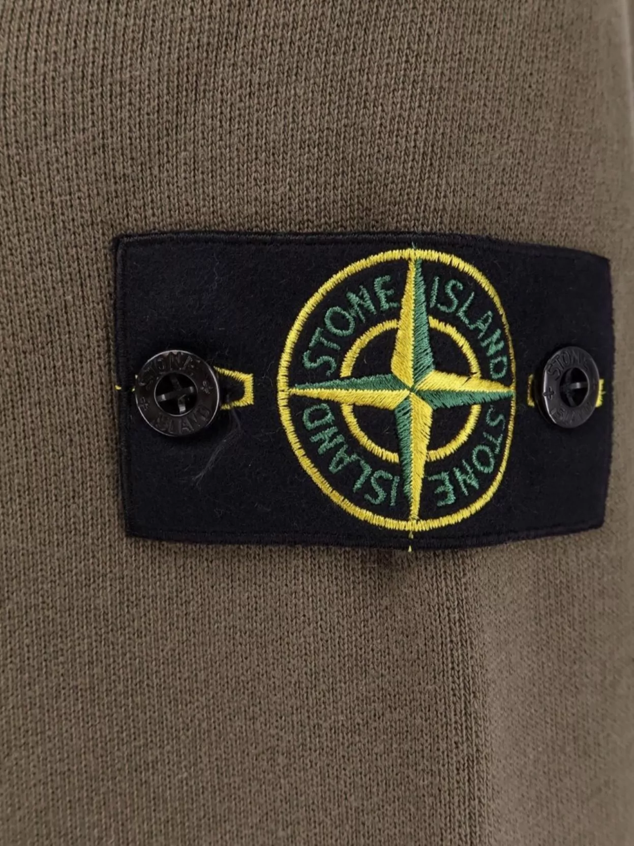 Stone Island Crew Neck Sweatshirt Featuring Ribbed Trim