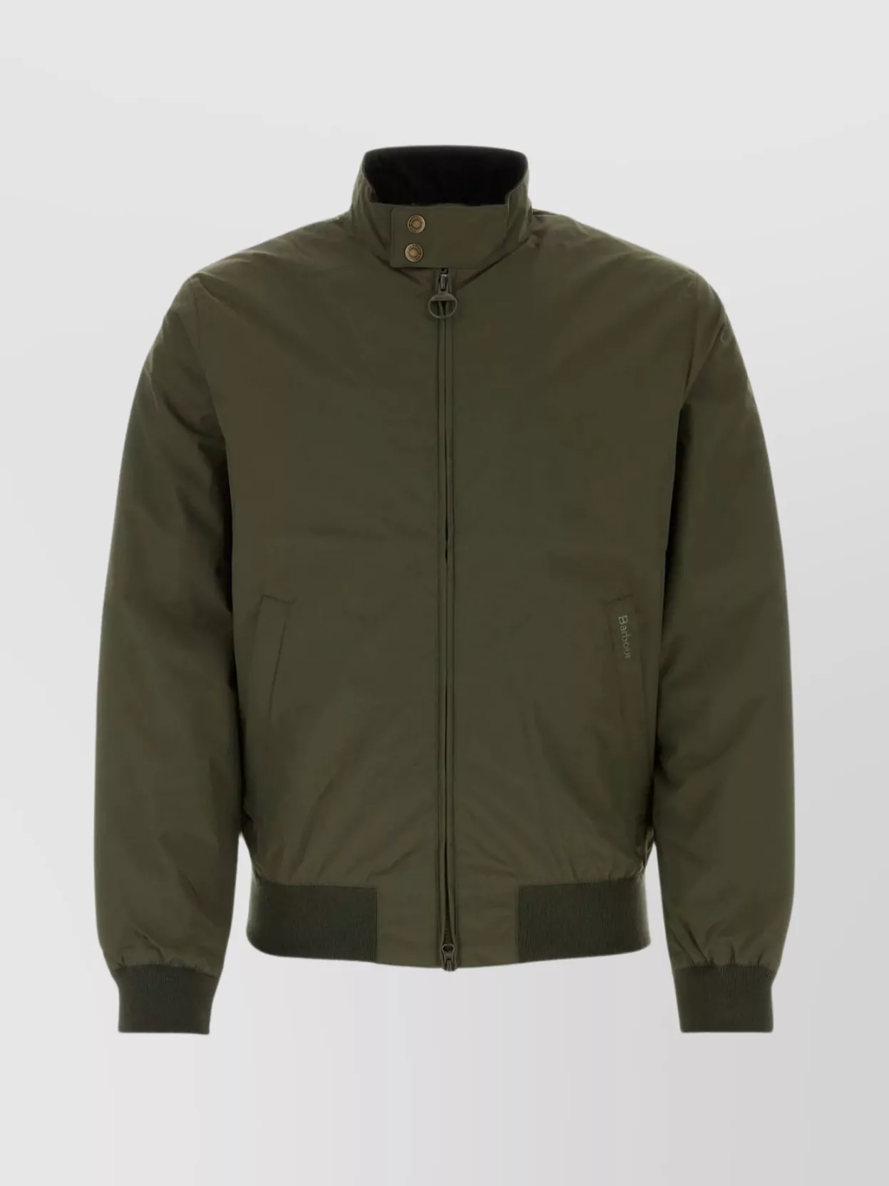 Shop Barbour Stand Collar Jacket With Zip Pockets