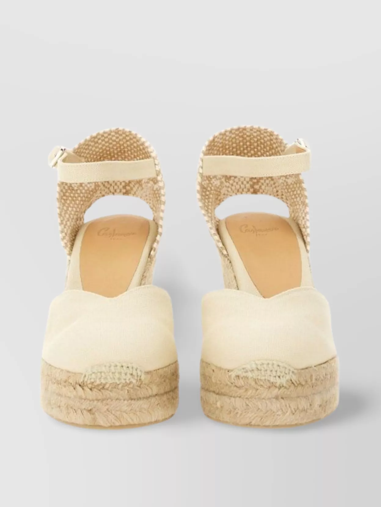 Castaã±er Wedge Espadrille With Open Back And Peep Toe
