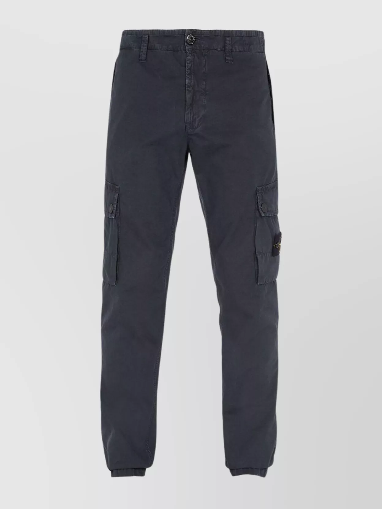 Shop Stone Island Functional Ankle-cuffed Cargo Pants In Grey