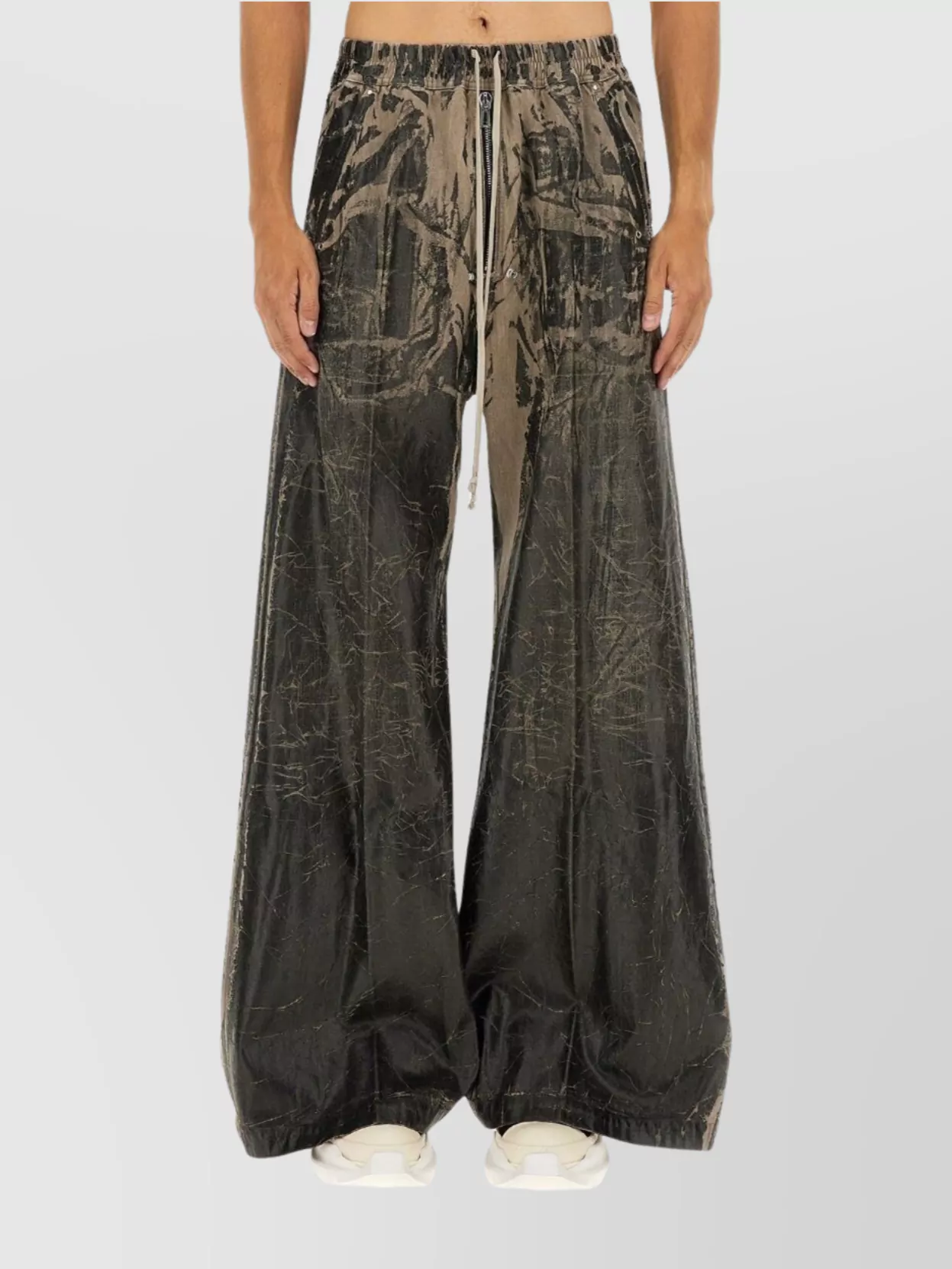 Rick Owens Drkshdw Wide-leg Trousers With Drawstring And Pockets