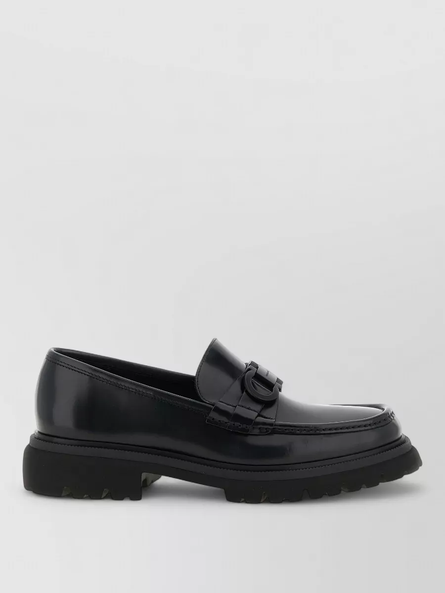 Ferragamo Leather Cocoon Loafers