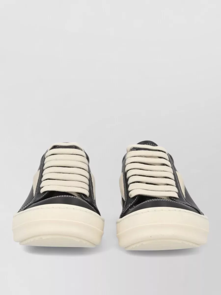 Rick Owens leather lace-up sneakers