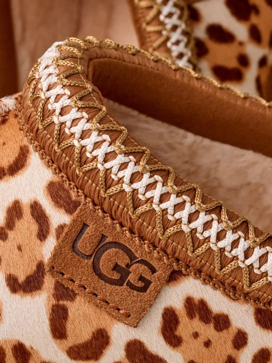 Ugg Cow Hair Platform Mules
