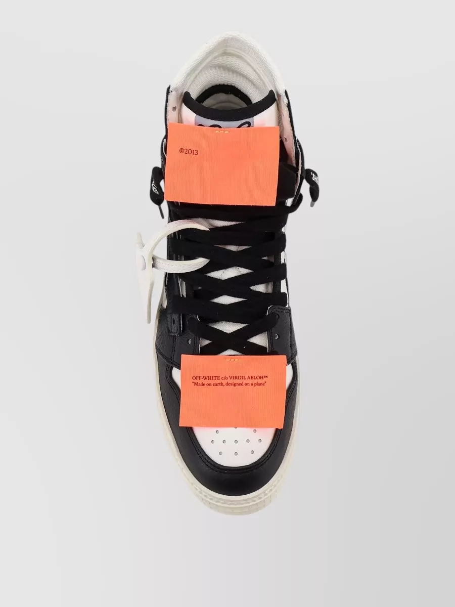 Off-White Leather High-Top Sneakers