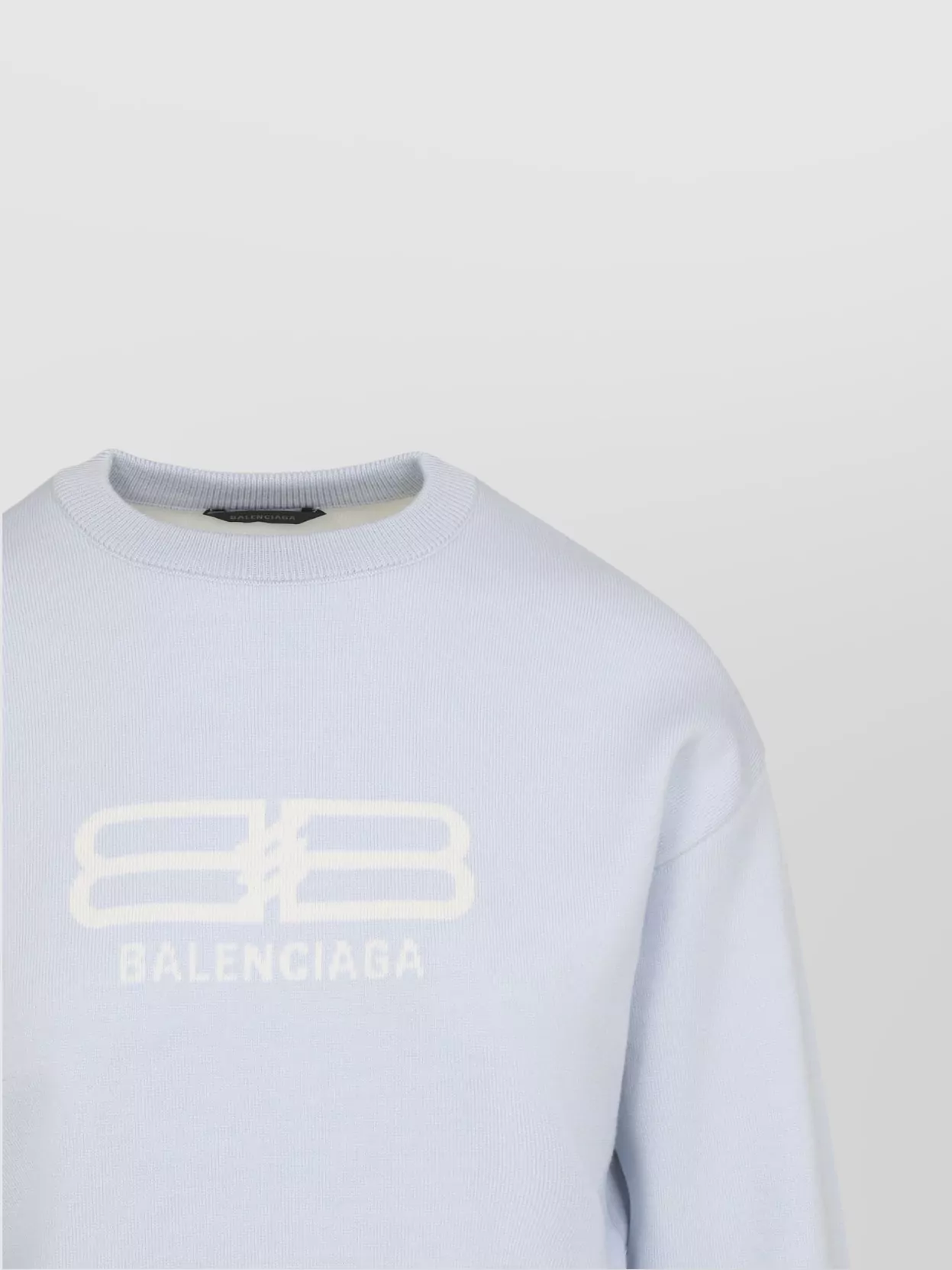 Balenciaga Short Length Knit Sweater With Crew Neck