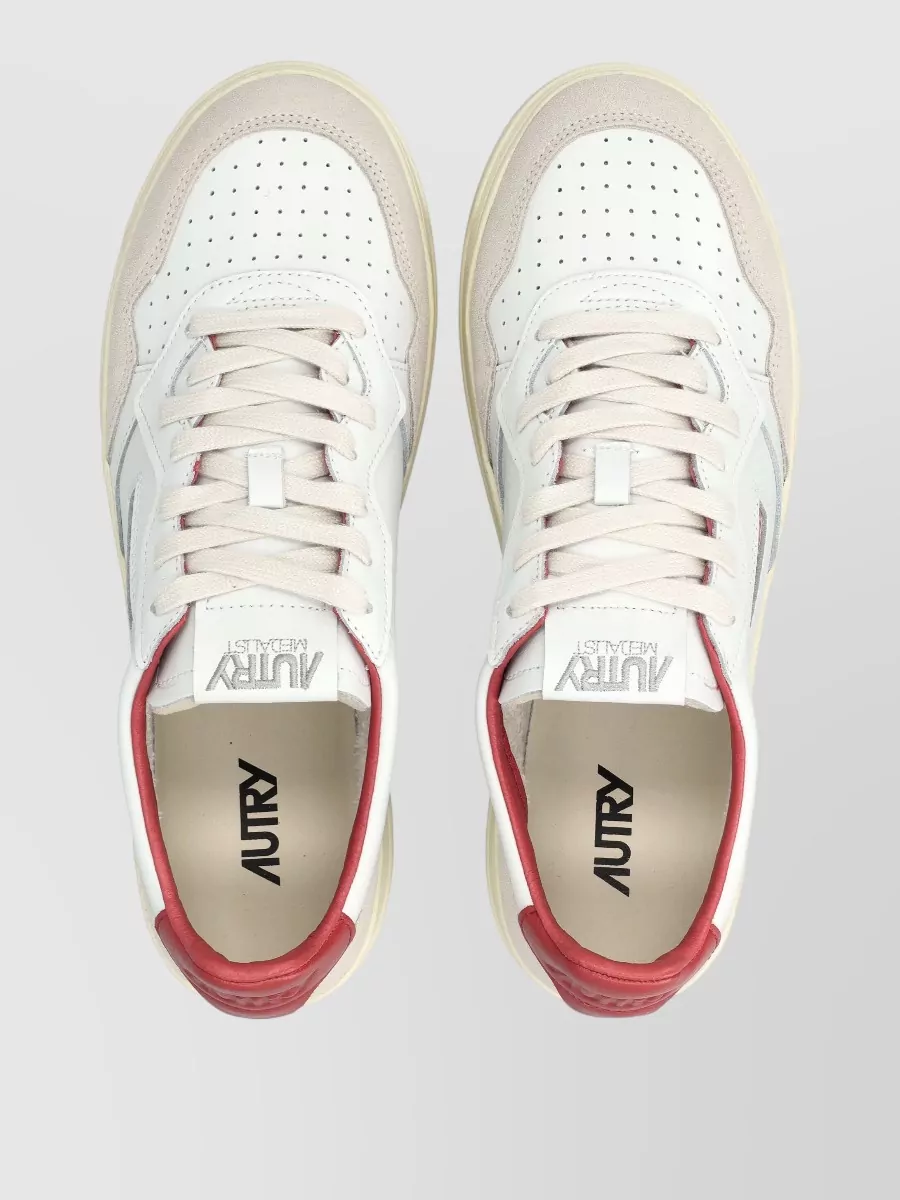 Autry Game Sneaker Perforated Toe Contrast Heel