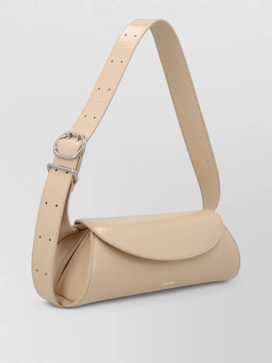 Jil Sander Shoulder Bag Smooth Finish Adjustable Strap