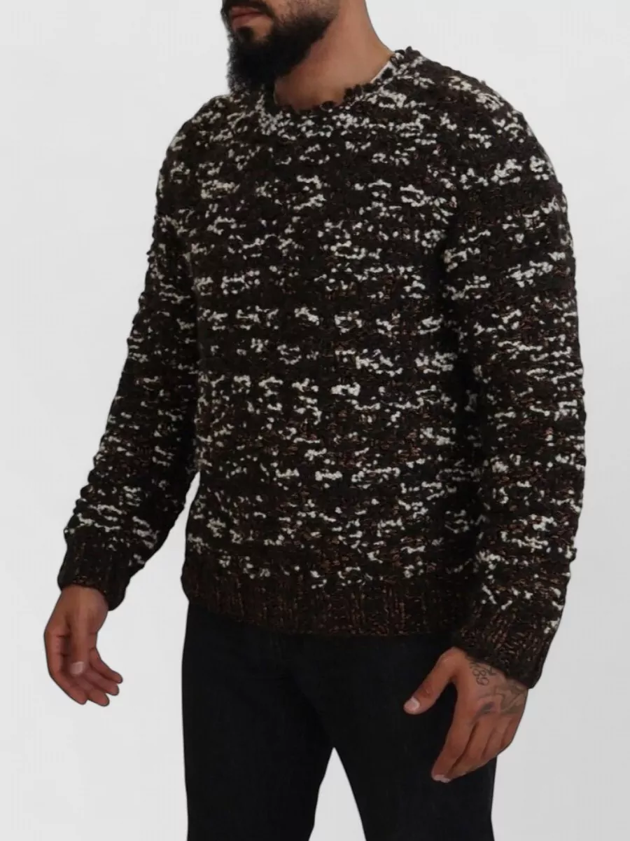 Dolce&Gabbana Wool-Blend Speckled Knitted Jumper