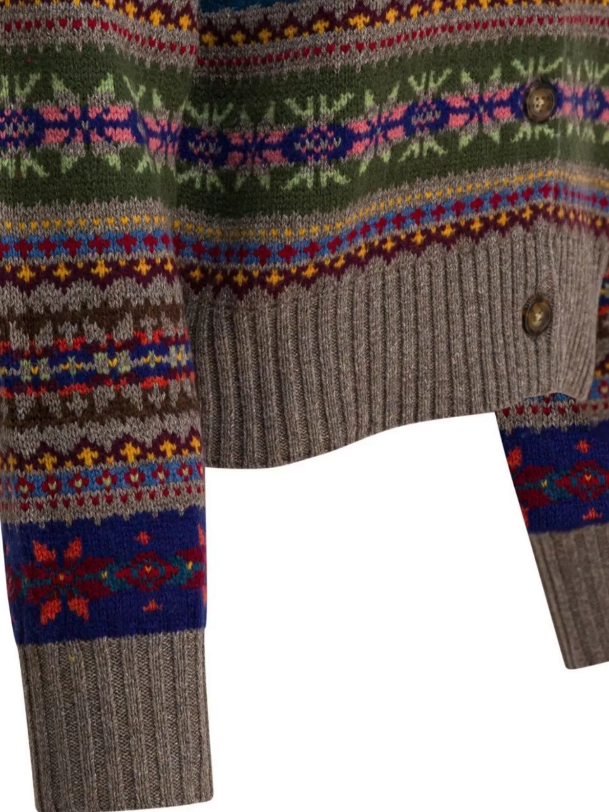 Polo Ralph Lauren Knit Cardigan With Fair Isle Design