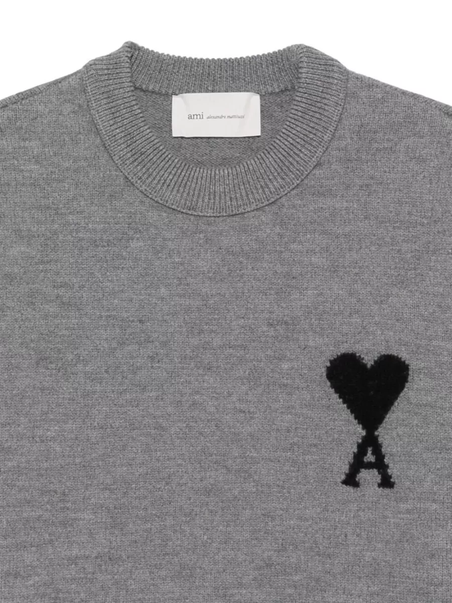 Ami Paris Wool Crewneck Sweater