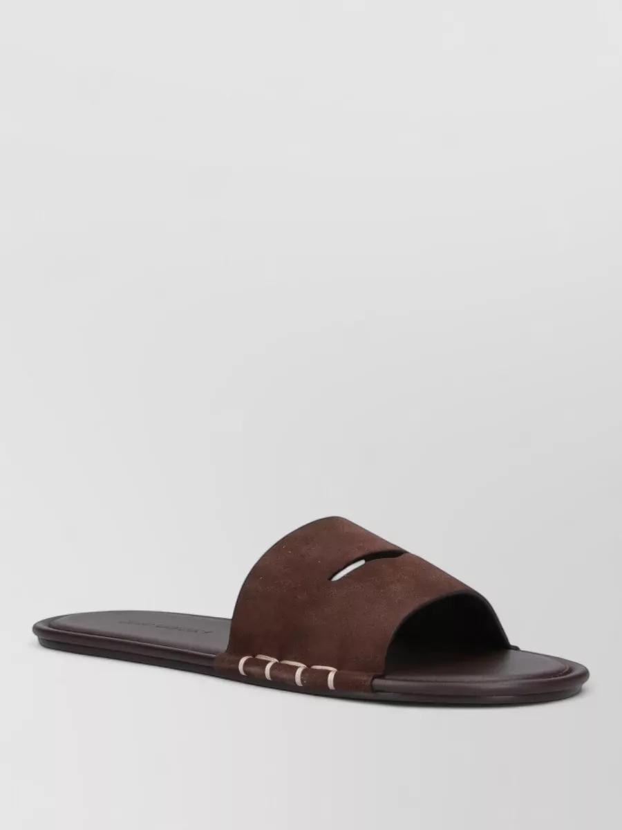 Jw Anderson Sandals Open Toe Flat Sole Suede Strap