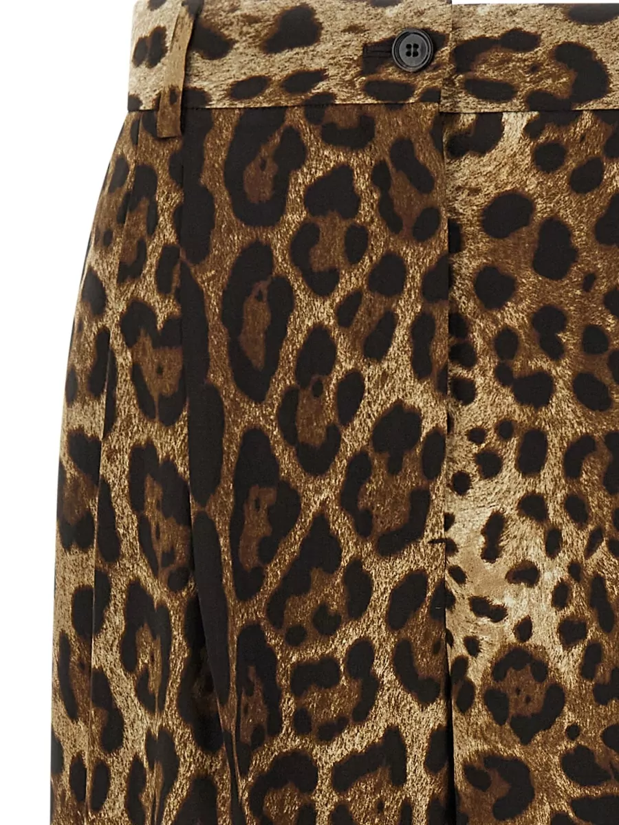 Dolce&Gabbana High-Rise Pleated Wide-Leg Trousers