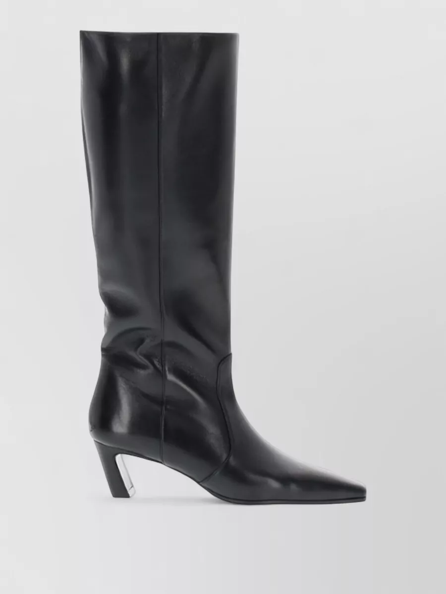 Stuart Weitzman Knee Length Block Heel Pointed Toe Boots