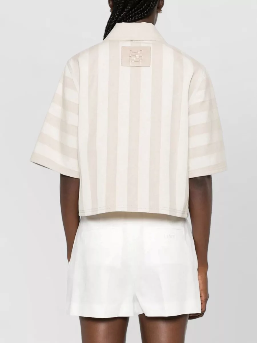 Fendi Cotton Drill Cropped Jacket