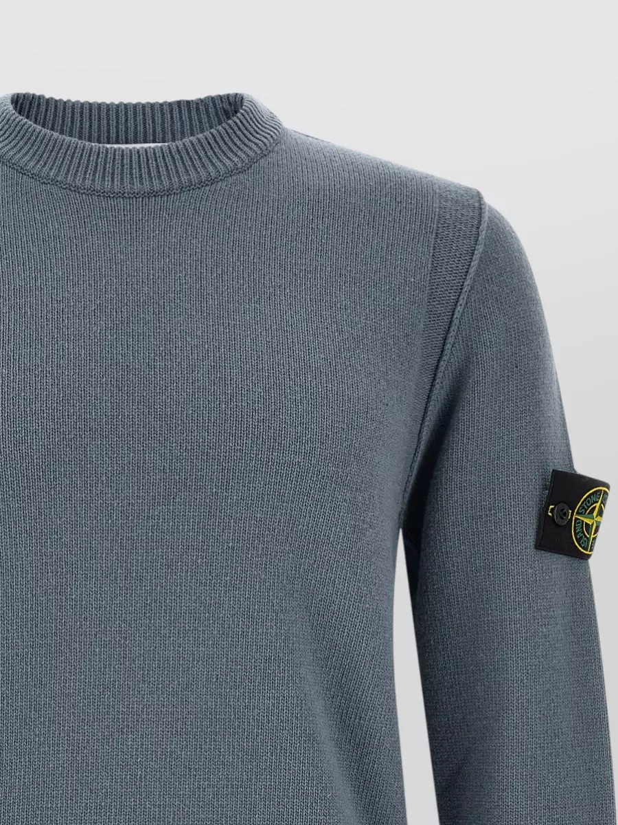Stone Island Ribbed Wool Crew Neck Jumper
