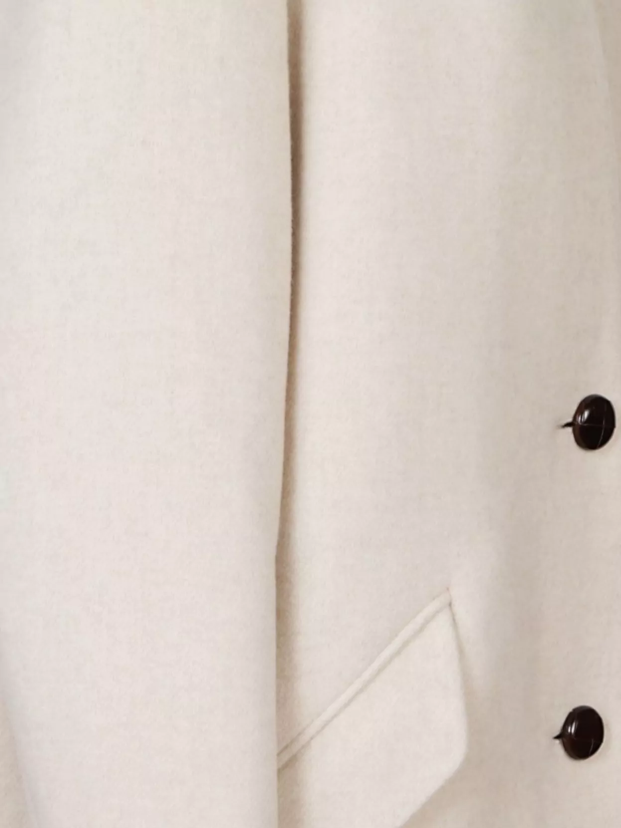 Isabel Marant Long Wool Coat Flap Pockets In Neutral