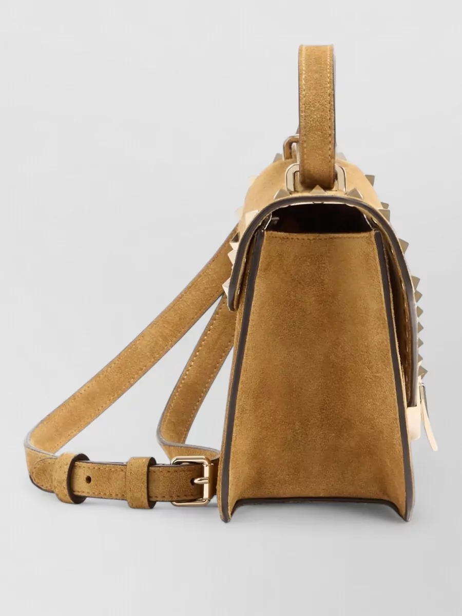 Valentino Garavani Rockstud Spike Small Suede Leather Shoulder Bag
