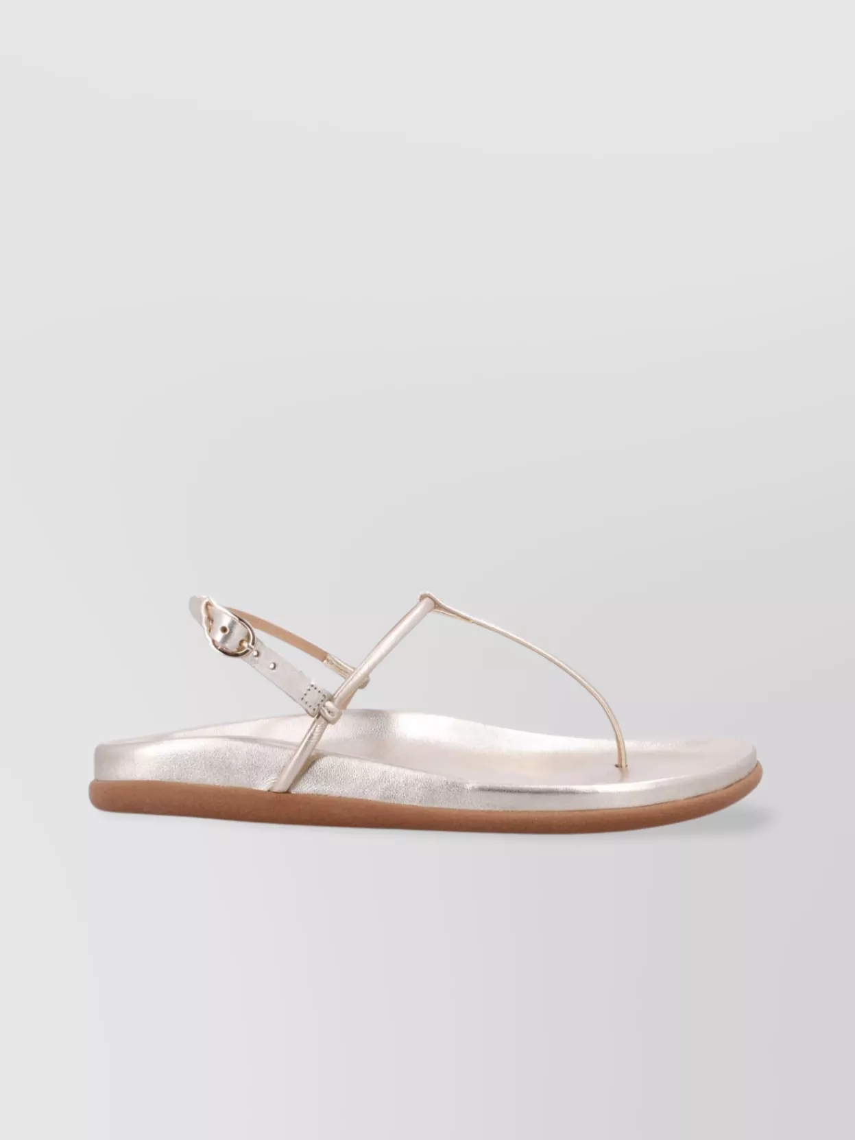 Ancient Greek Sandals Metallic Strappy Footbed Sandals