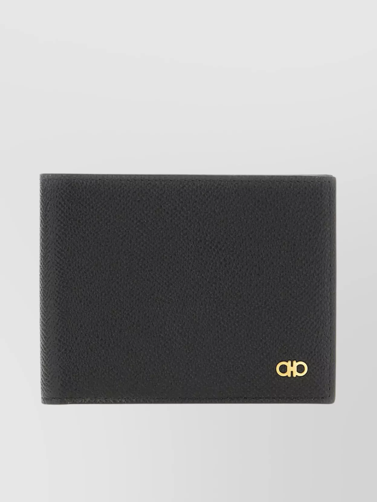 Ferragamo Textured Leather Bi-fold Wallet In Black