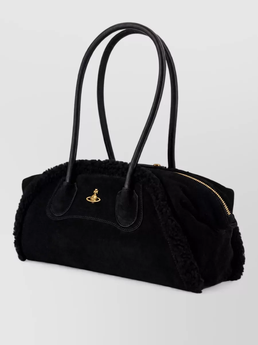 Vivienne Westwood Shirley Small Shearling Tote Bag