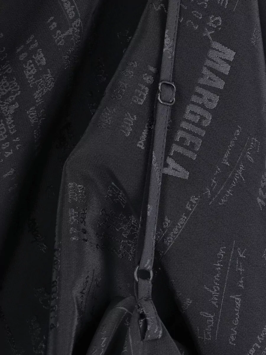 Mm6 Maison Margiela Allover Print Draped Top Spaghetti Straps