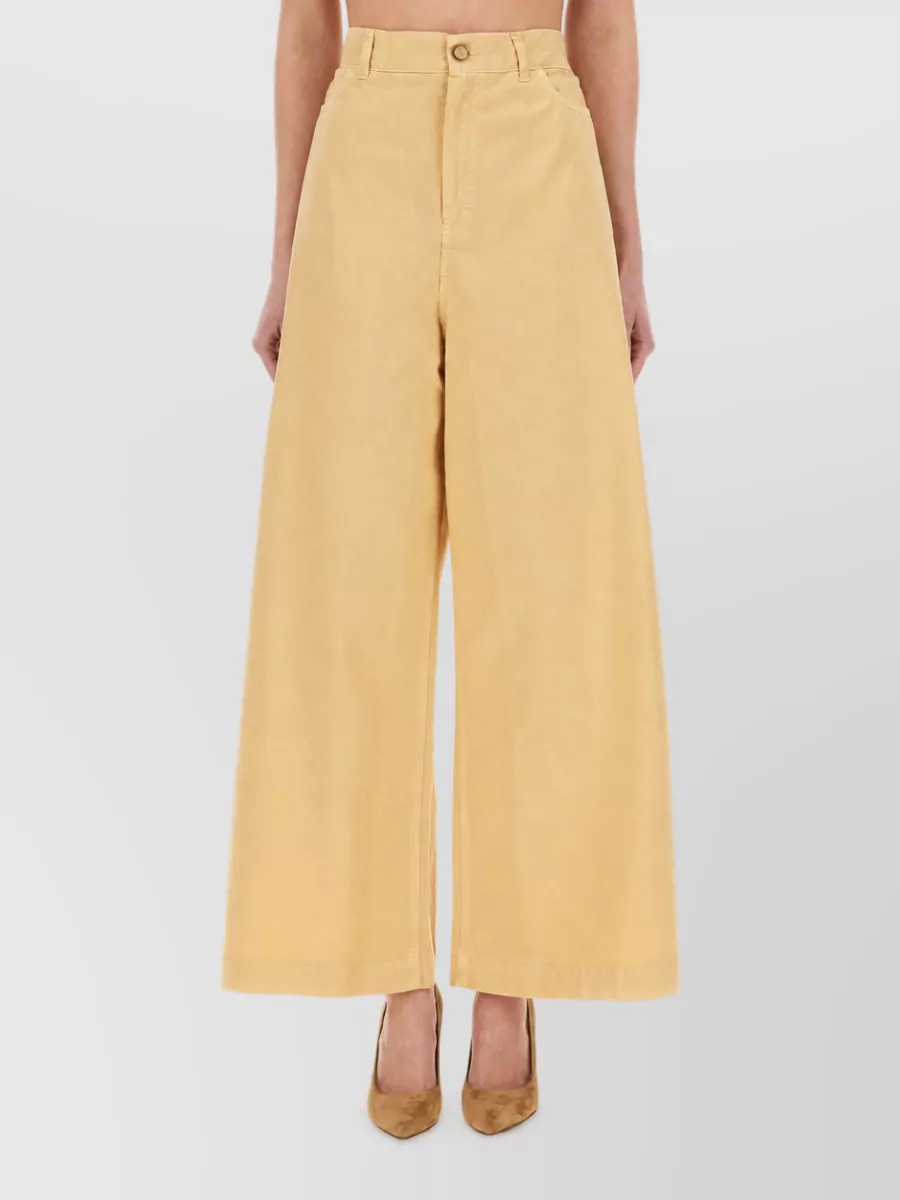 Alysi Cotton Wide-Leg Trousers