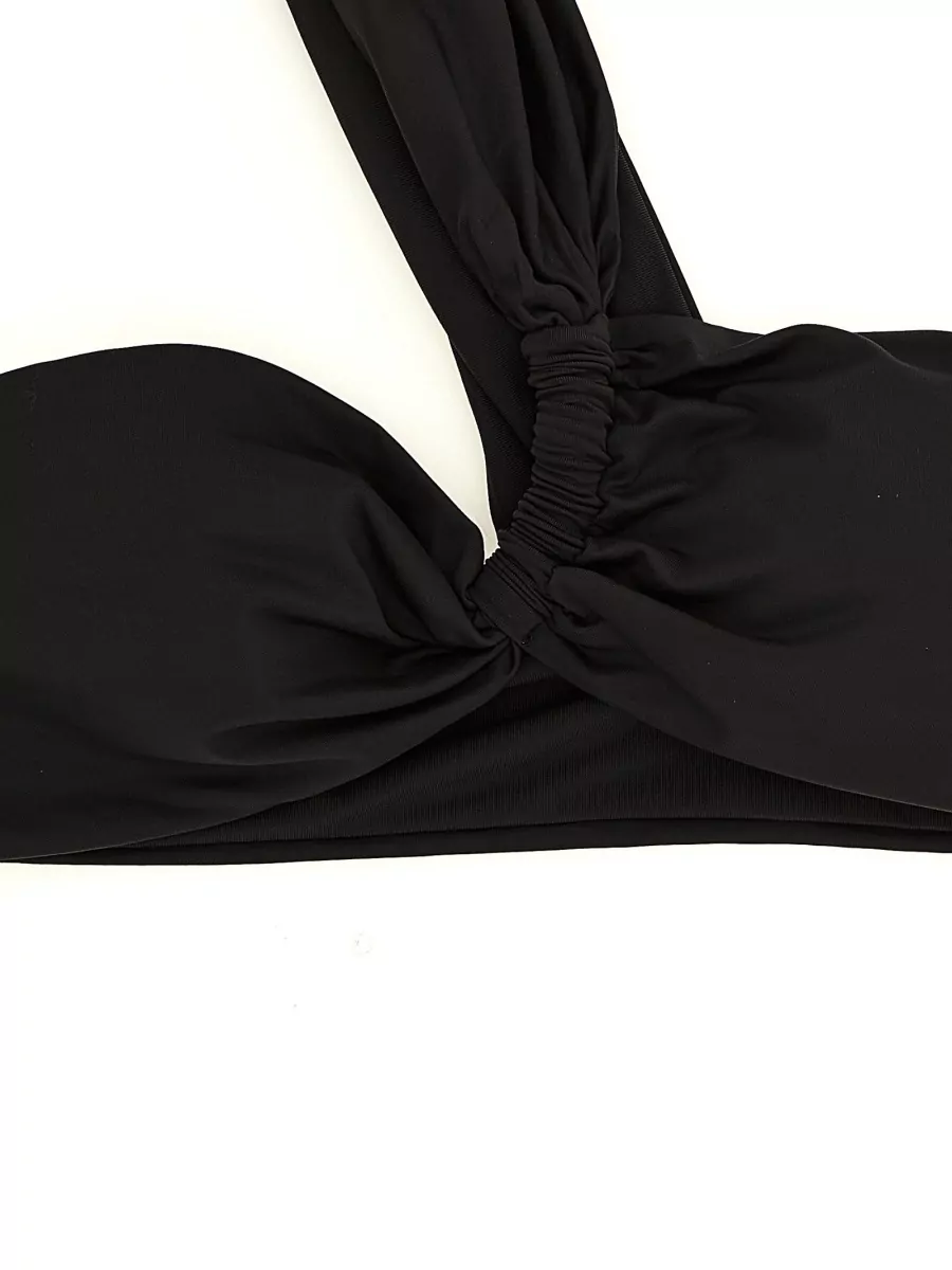 Elisabetta Franchi Bikini Set Halter Neck Gold Tone Twist