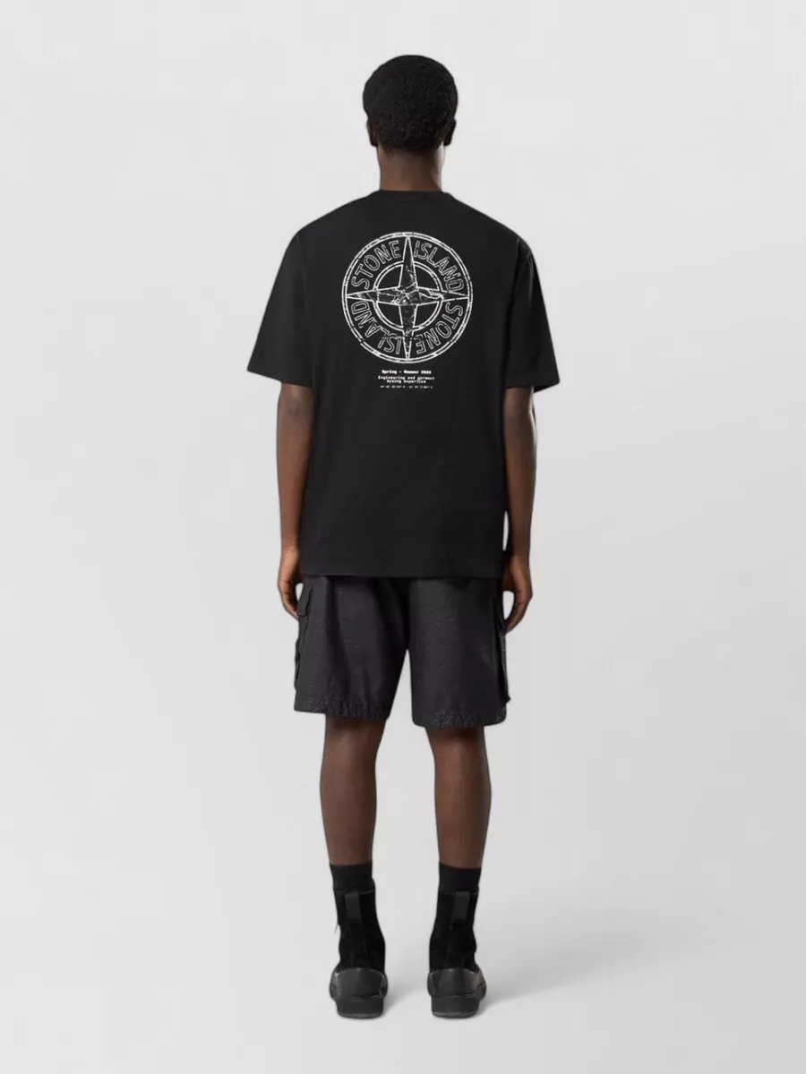 Stone Island Short Sleeve T Shirt Ribbed Neckline