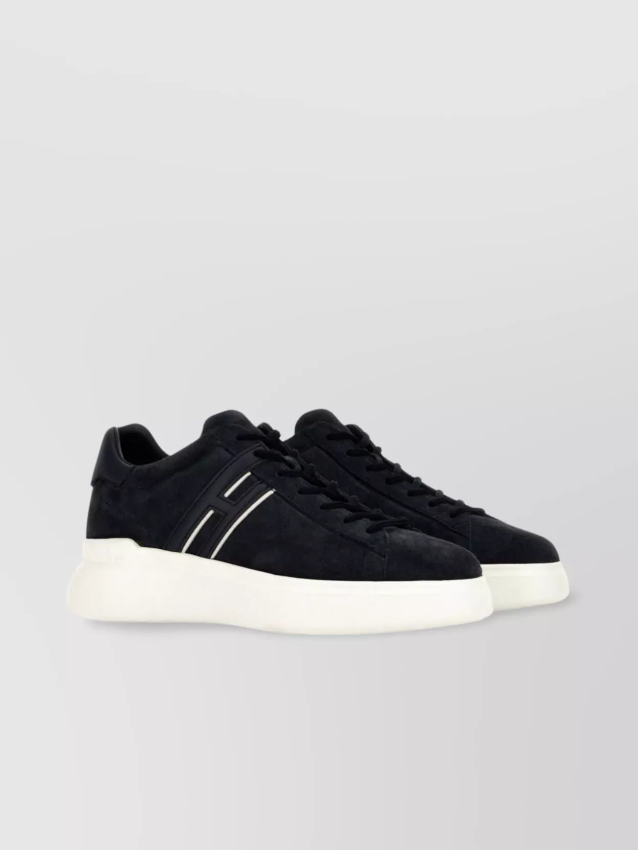 Hogan Leather Sneakers With Logo Side Panels