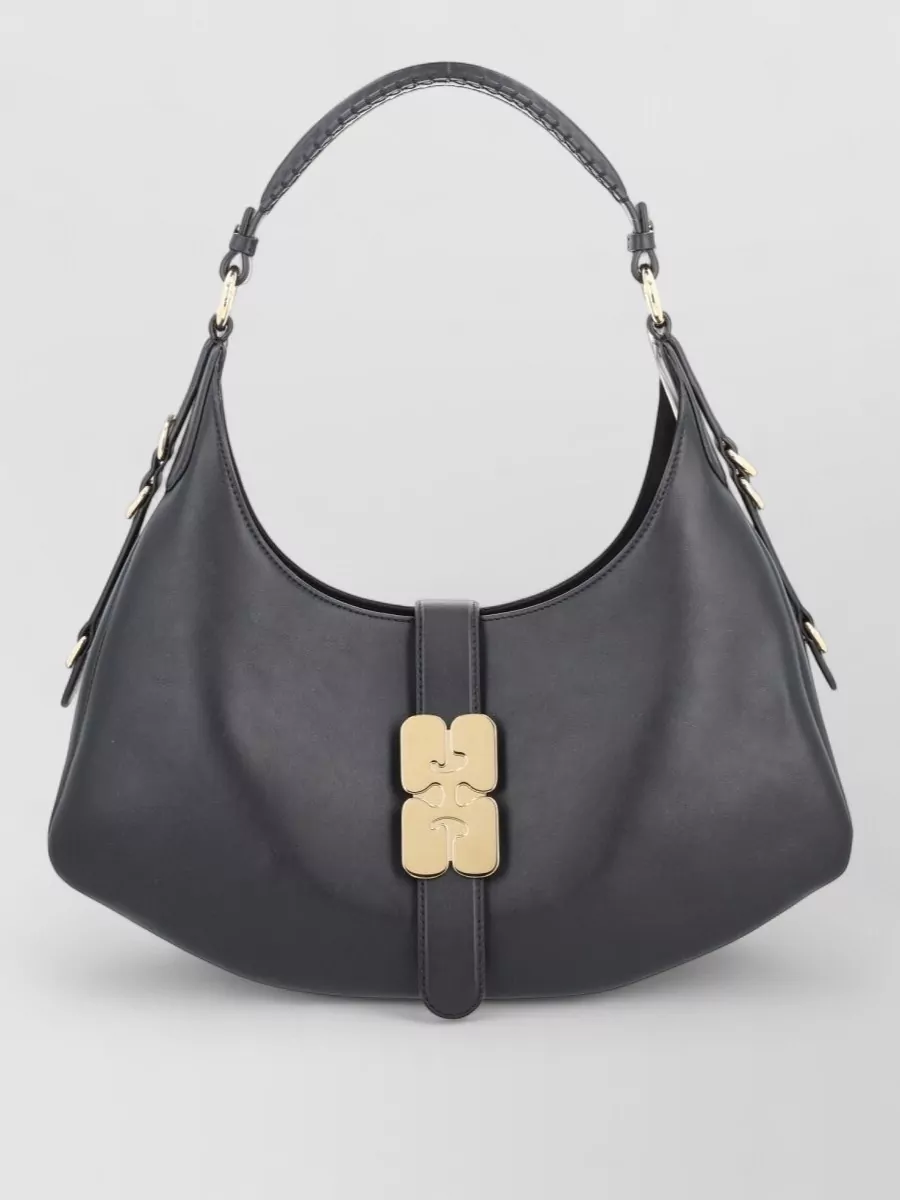 Ganni kat small leather shoulder bag