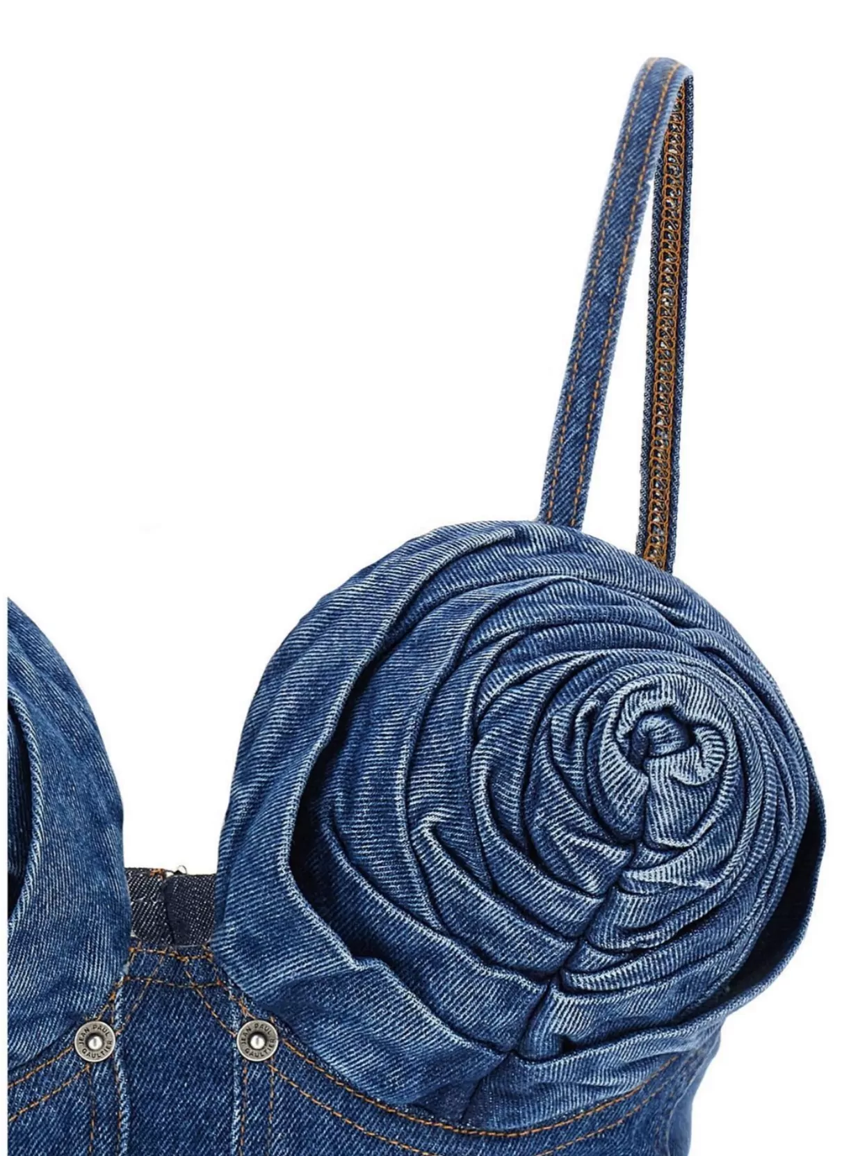 Shop Jean Paul Gaultier Gathered Top With Strap Design And Structured Cups