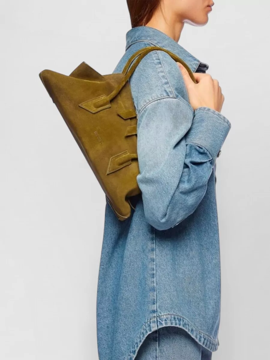 The Attico Small Suede Leather Shoulder Bag