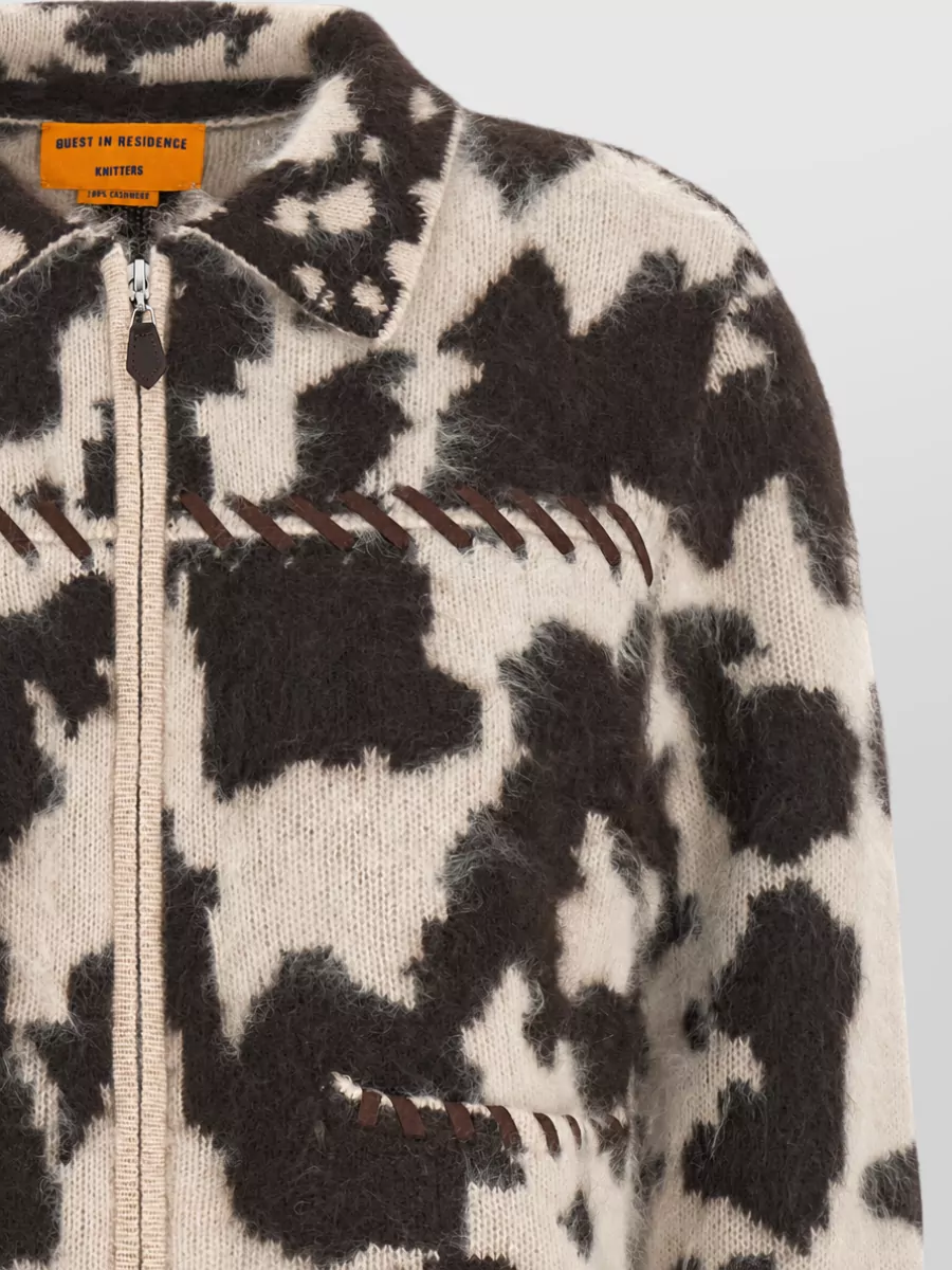 Guest In Residence Cashmere Animalier Knit Jacket