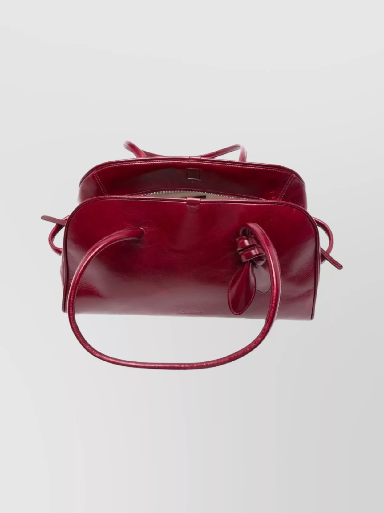 Jacquemus Structured Leather Tote Knotted Detail