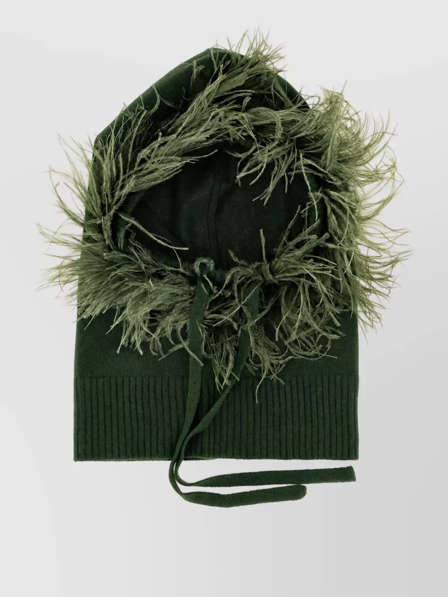 P.a.r.o.s.h. Wool Feather Balaclava