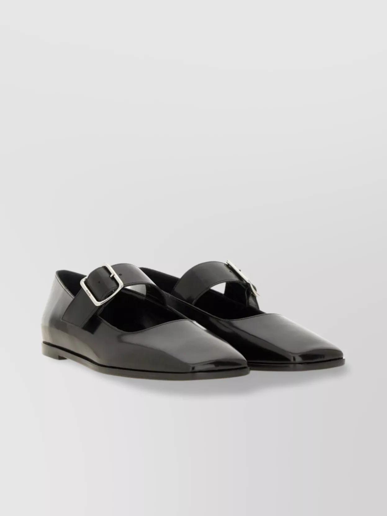 Aeyde Sunny Polido Square Toe Ballerina Shoes