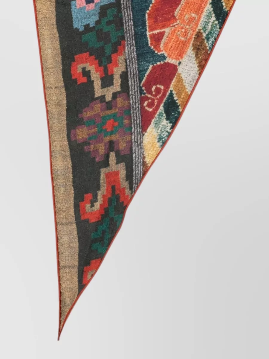Pierre Louise Mascia Silk Scarf Rectangular Shape Finished Edges