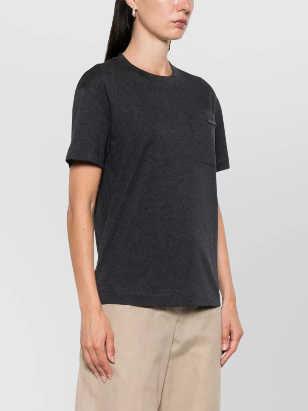 Brunello Cucinelli Cotton Crew Neck T-Shirt With Patch Pocket
