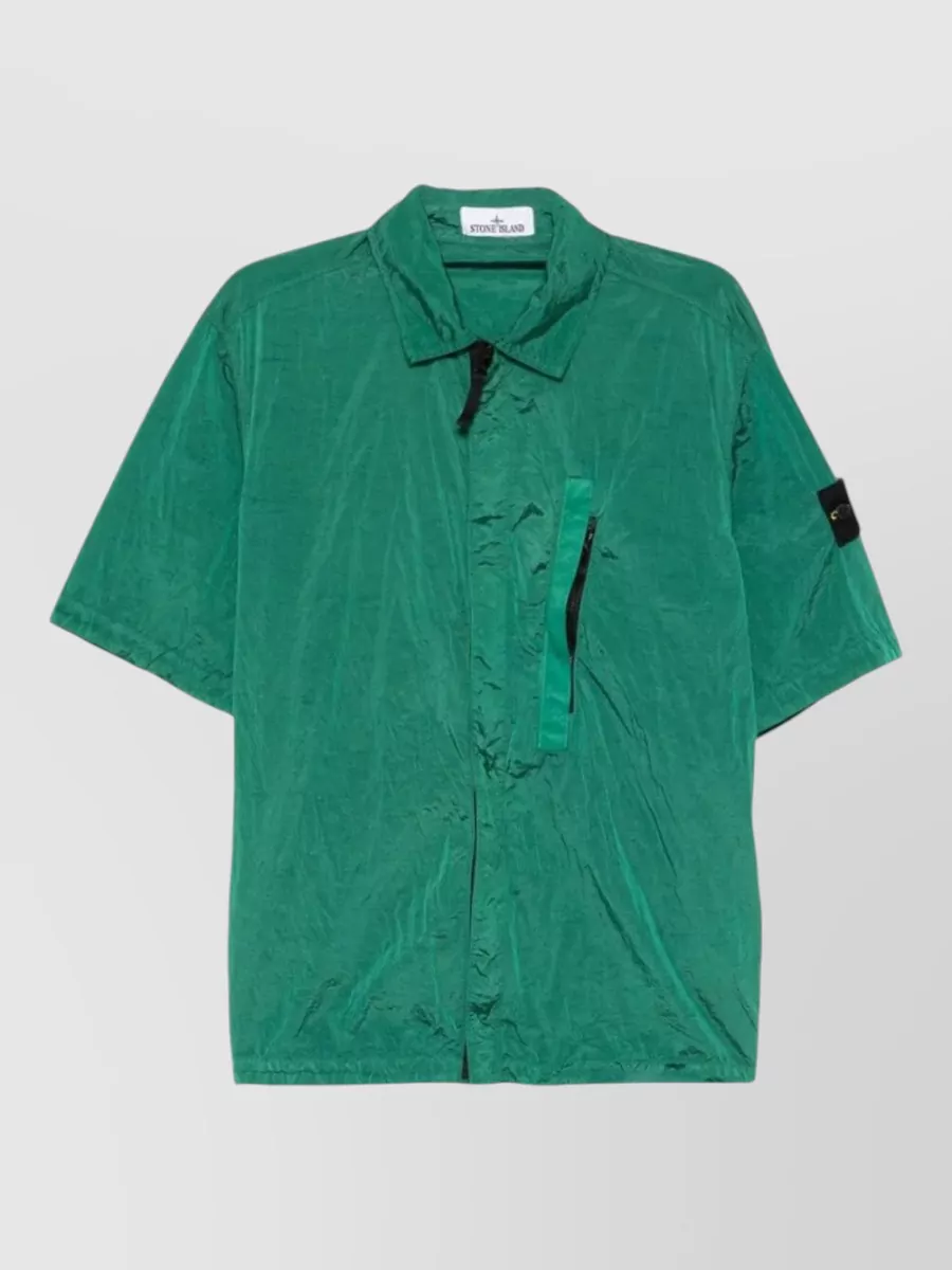 Stone Island Nylon Short-Sleeve Overshirt