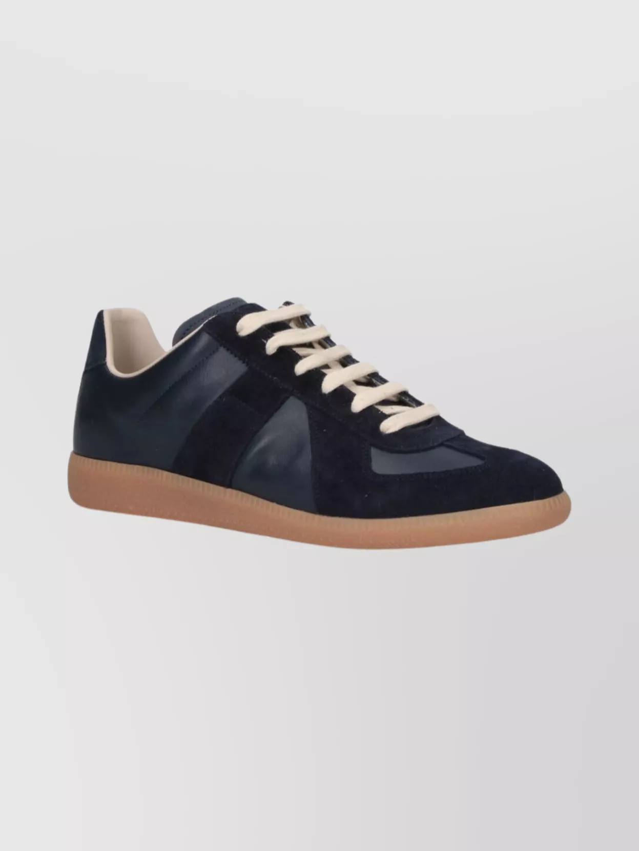 Maison Margiela Casual Low Top Sneakers With Suede Panels