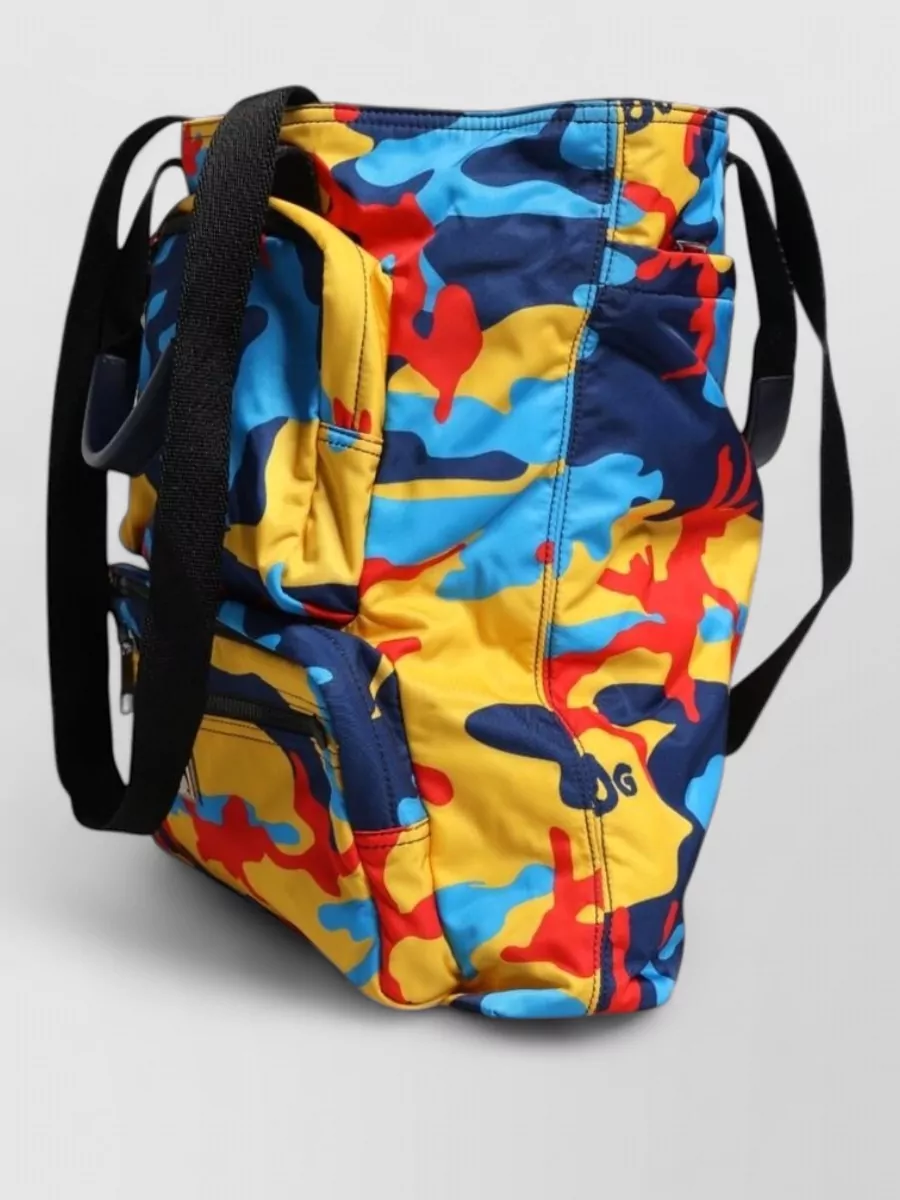 Dolce&Gabbana Small Shopping Nylon Camouflage-Print Shoulder Bag