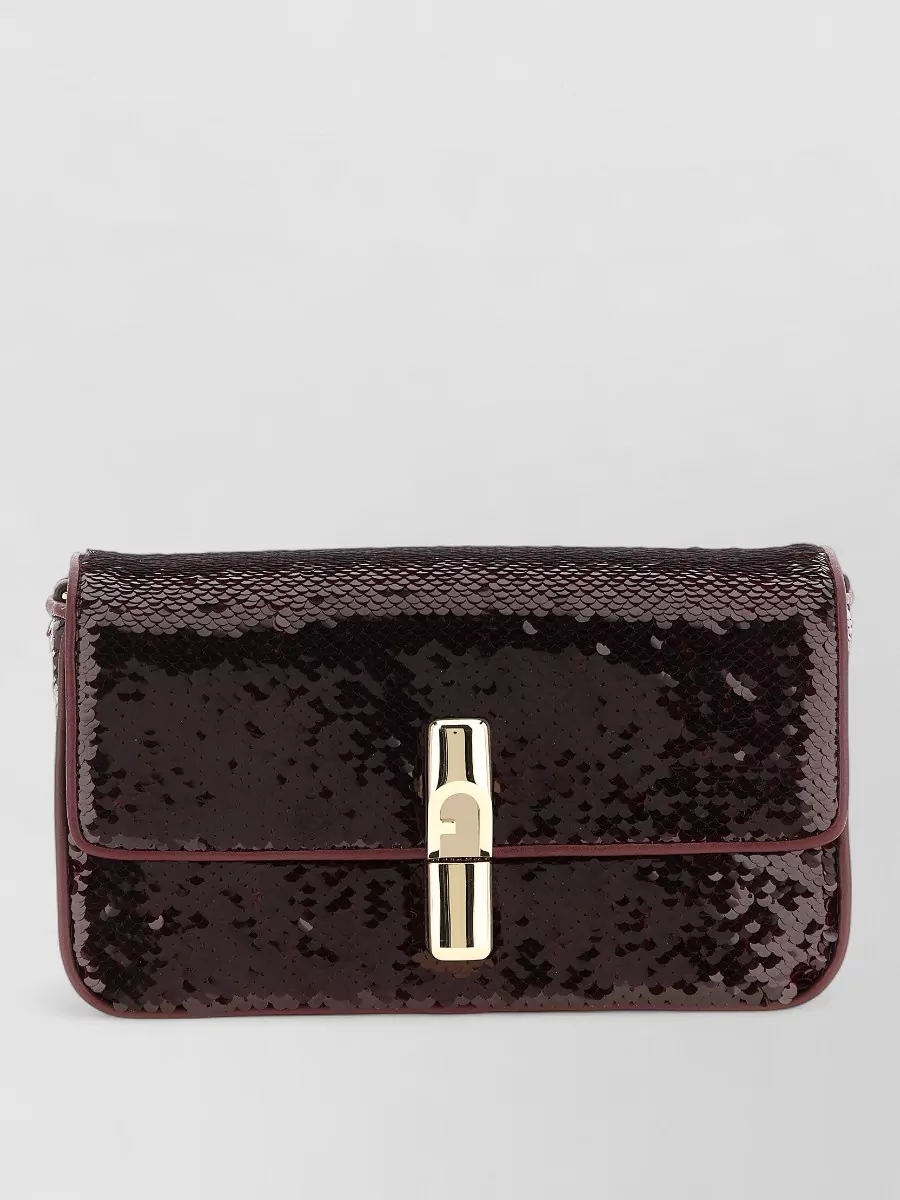 Furla Small Sequin Fabric Shoulder Bag