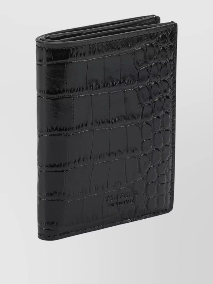 Tom Ford Exotic Line Bifold Card Holder Embossed