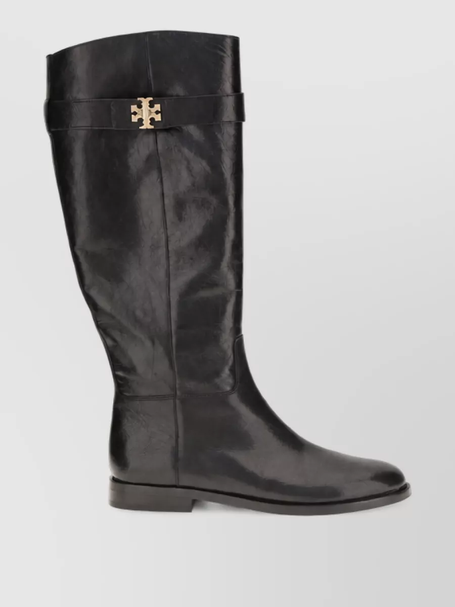 Tory Burch Leather Lace-Up Boots