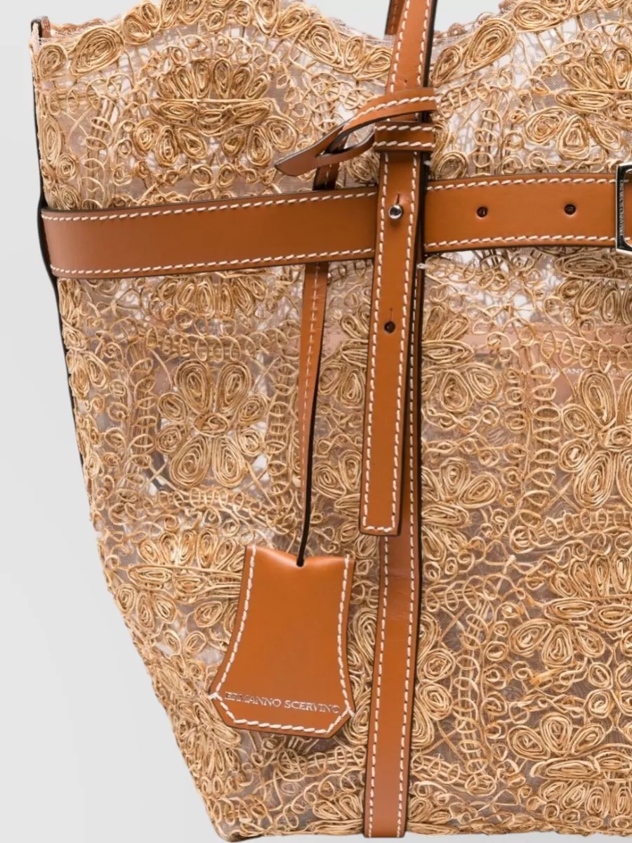 Ermanno Scervino Raffia Beach Bag