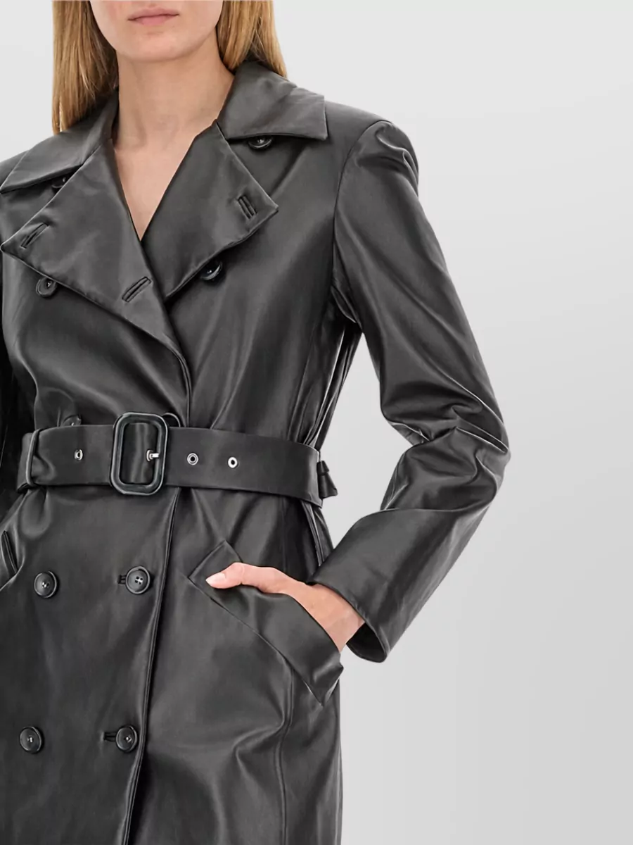 Sportmax Leather Trench Coat