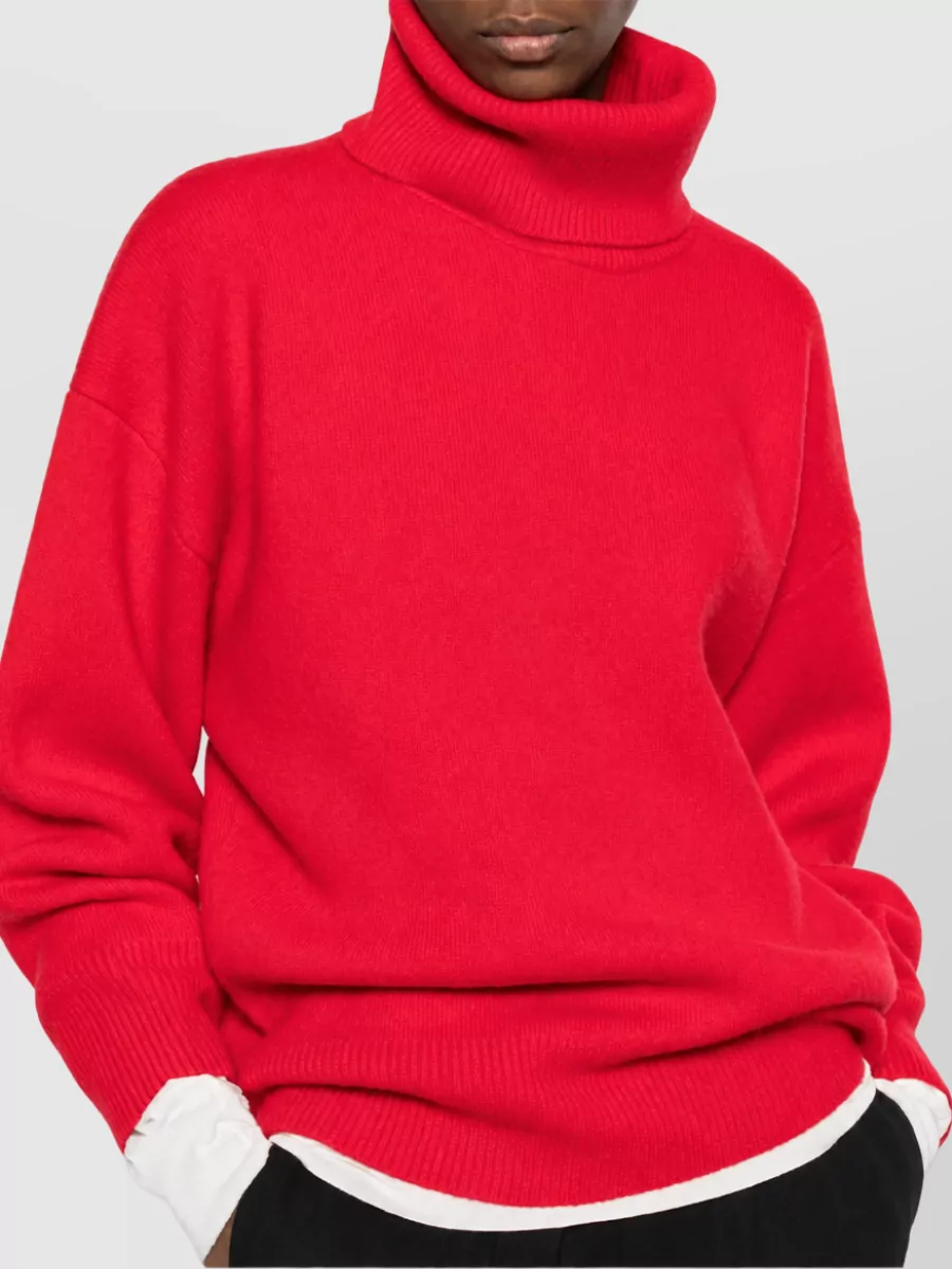 Totême Cashmere Wool Ribbed Turtleneck Sweatshirt