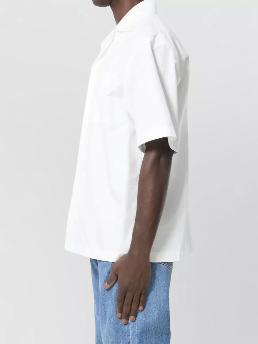 Bottega Veneta Cotton Bowling Collar Short-Sleeve Shirt